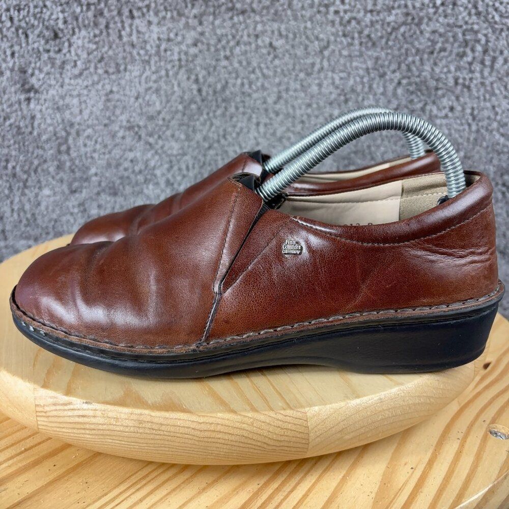 Finn Comfort Shoe Newport Loafers Womens Size 9 Brown Leather Made in Germany